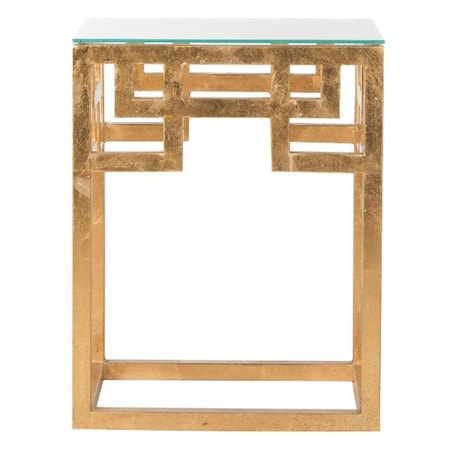 Safavieh Byram End Table- Antique Gold Leaf - 20.5 x 12 x 16 in. FOX2574A